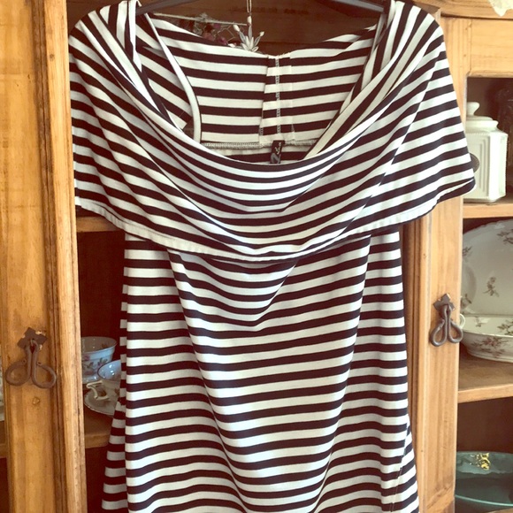 Lane Bryant Tops - Black & White Shoulder Wrap Blouse 🌟2-for$20🌟
